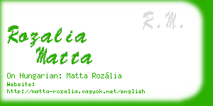 rozalia matta business card